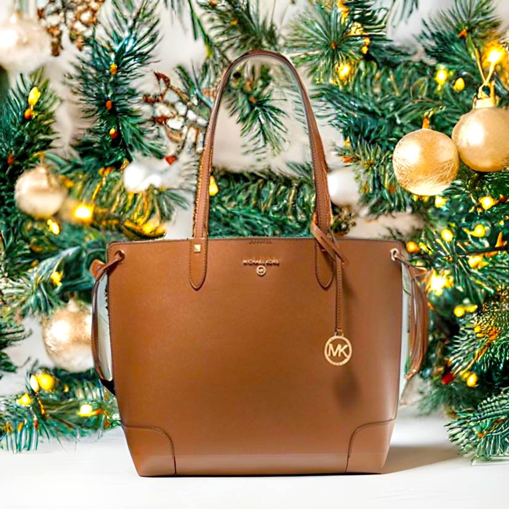 New Edith Large Saffiano Leather Tote Bag